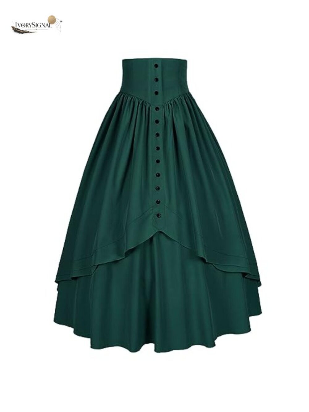 Victorian High Waisted A-Line Renaissance Peasant Skirt